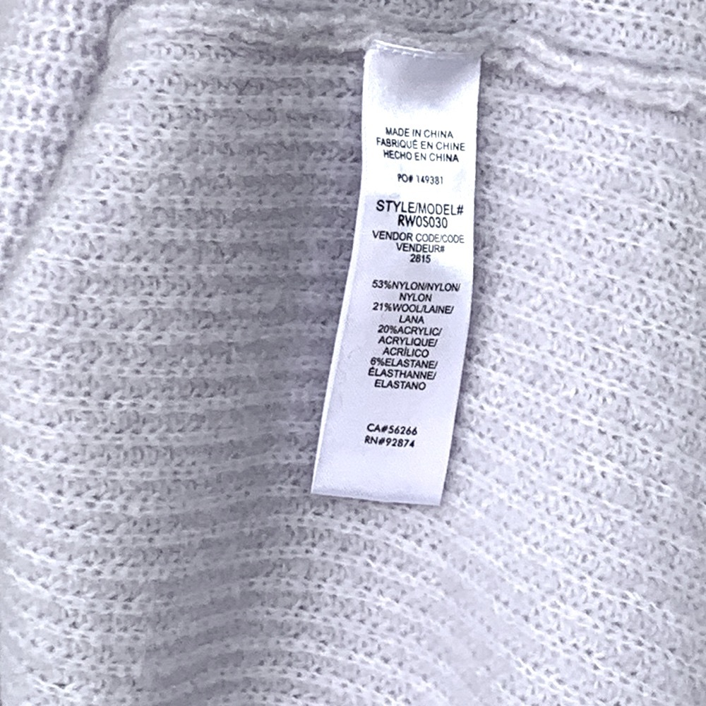 SPLENDID COLLECTION FUNNEL NECK WOOL-BLEND OVERSIZED SWEATER HEATHERED SNOWY FIG - Picture 9 of 10